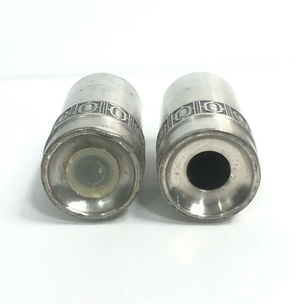 pewter selandia norway art deco design sugar salt and pepper shakers classic mod